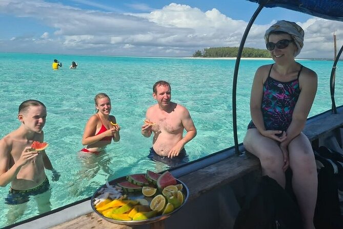 Dolphin Tour & Snorkeling at Mnemba Island - Resting on the Mnemba sandbank