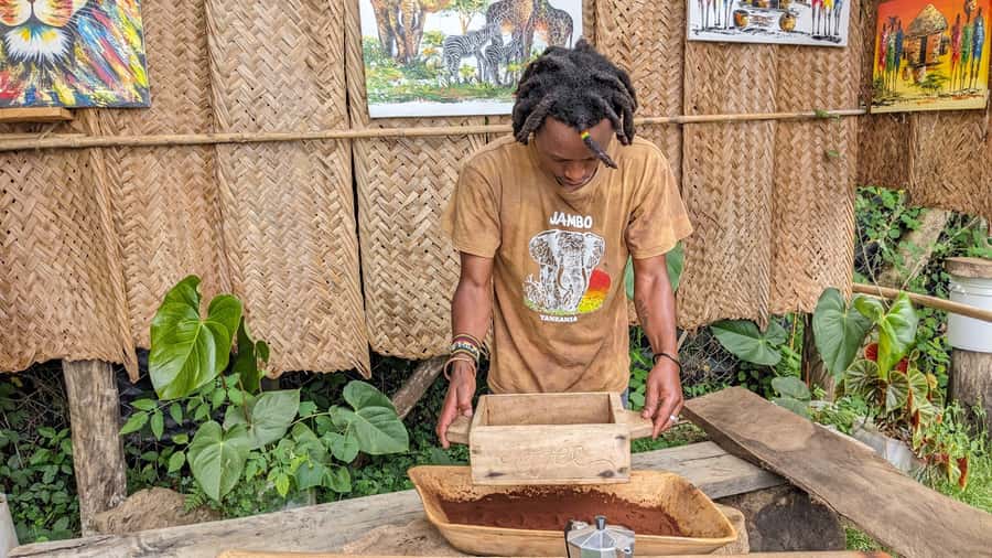 From Arusha: Coffee Farm and Mangalia Waterfalls Tour - The coffee break with mountain views