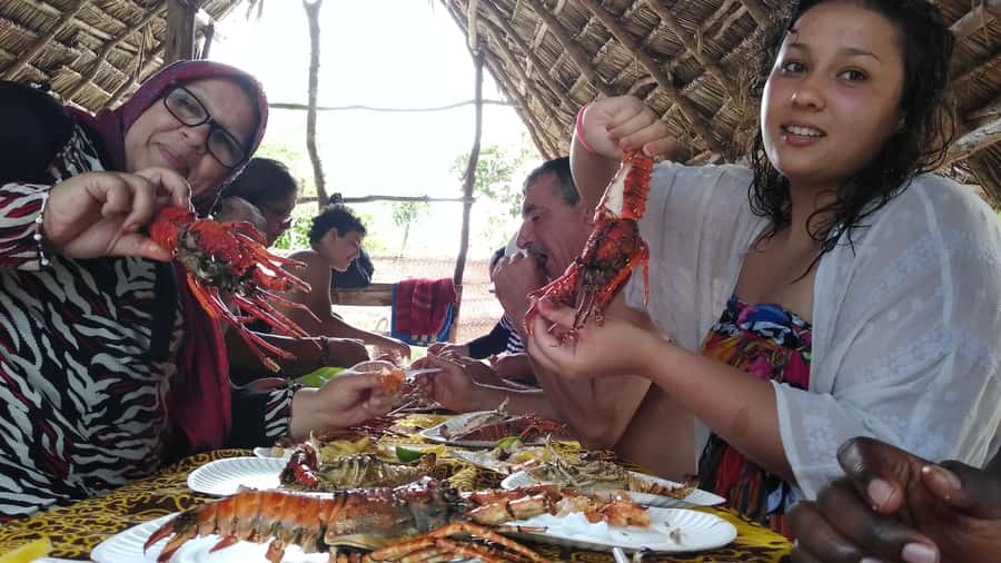 From Stone Town: Sandbank picnic with sea food BBQ Lunch - Kwale reef and the first snorkeling stop