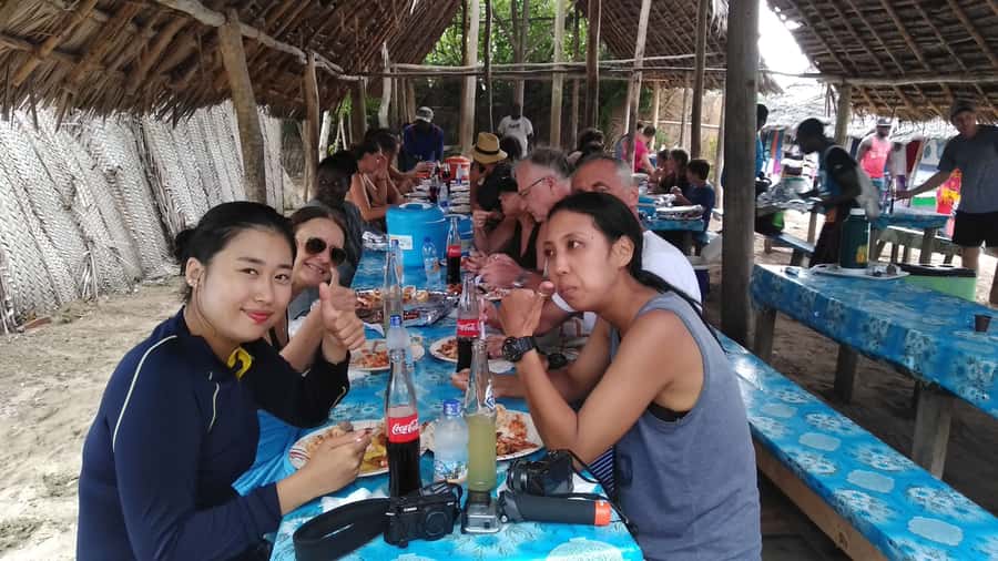 From Stone Town: Sandbank picnic with sea food BBQ Lunch - Quail Island and the seafood BBQ