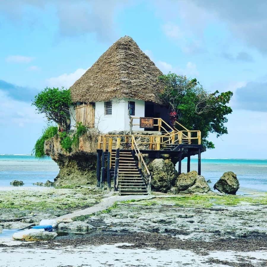 Kuza Cave, Tandem Clear Kayak, Rock Restaurant, Paje Beach - The Rock Restaurant: famous views, optional lunch