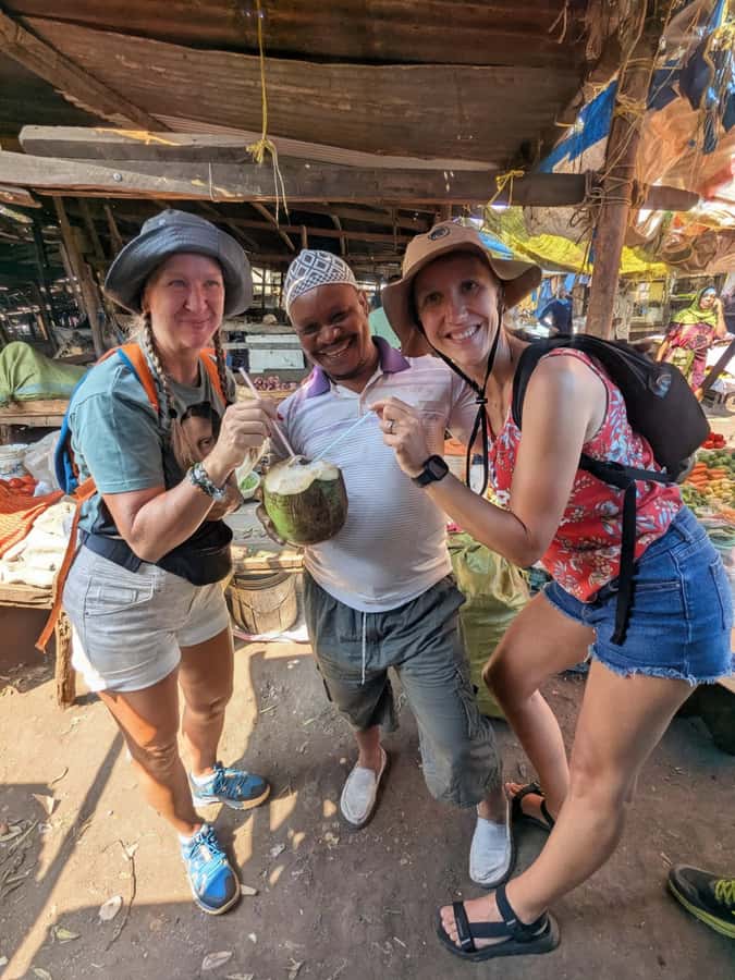Moshi: Town tour and Local Markets tour - Central Market explains the difference between markets