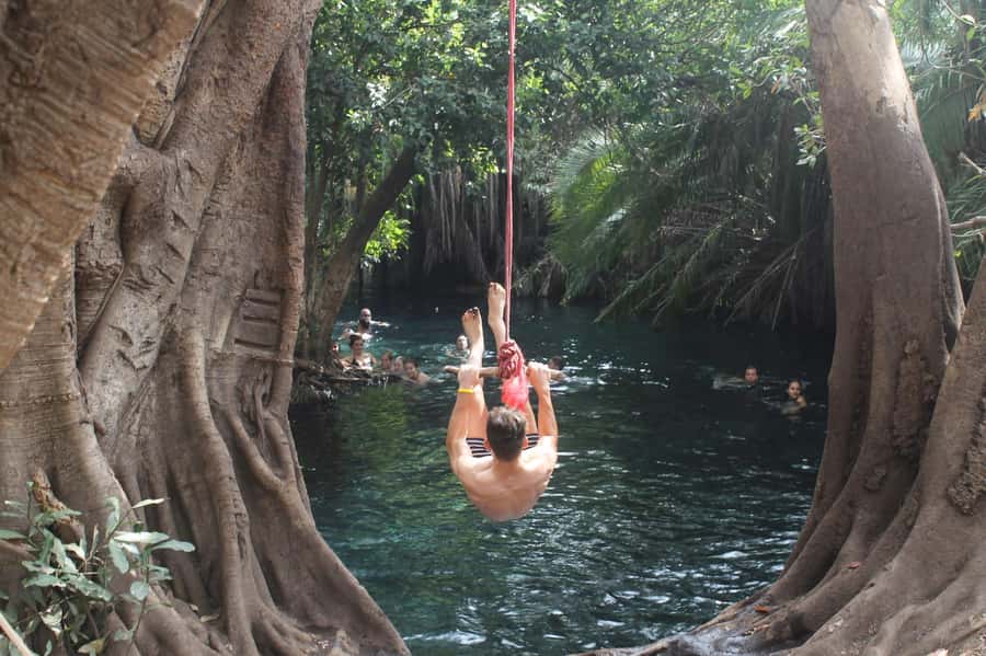 Private Chemka/Kikuletwa hotsprings with lunch & drinks - Arriving at the fig-tree oasis