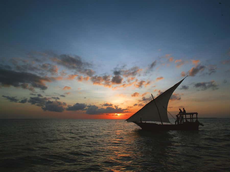 Sunset Dhow from Kendwa/Nungwi Magic Hour on the Ocean - The golden hour is the real attraction