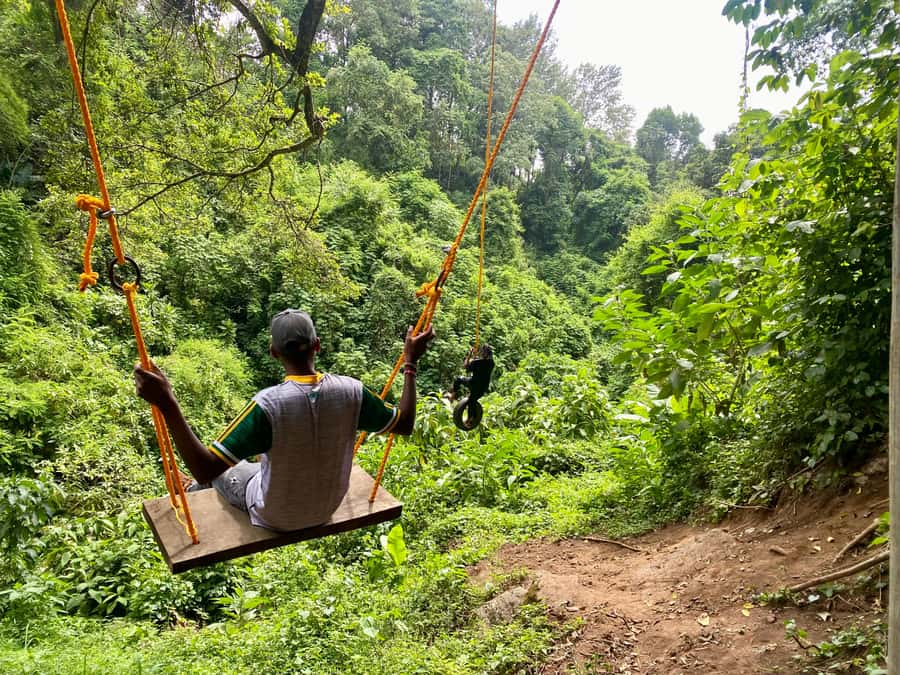 Tengeru Waterfalls Adventure & Lake Duluti Canoeing Escape - Walking to the Tengeru waterfall