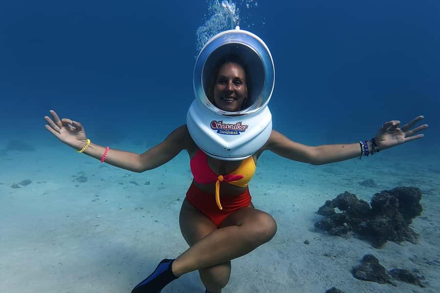 Underwater Walking Experience in Zanzibar,No Swimming Needed - Leaving Nungwi Beach by speedboat
