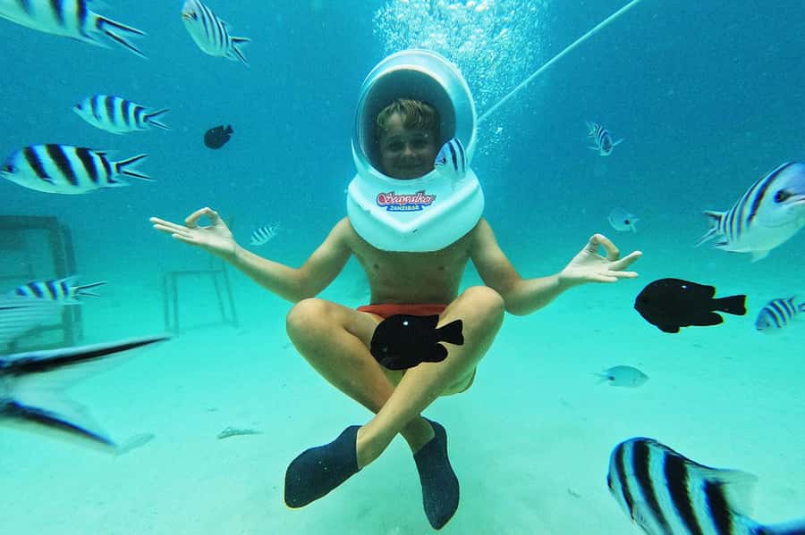 Underwater Walking Experience in Zanzibar,No Swimming Needed - What it feels like to walk below the surface