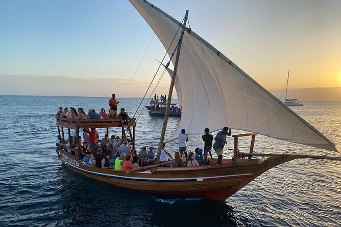 Zanzibar Dhow Evening Sunset Cruise Tour at Nungwi&Kendwa Beach - A Zanzibar sunset from the deck of a dhow