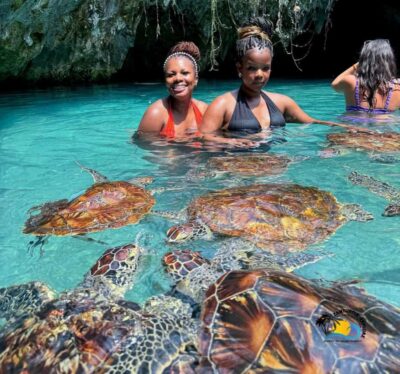 Swimming with Turtles at Salaam Cave Aquarium