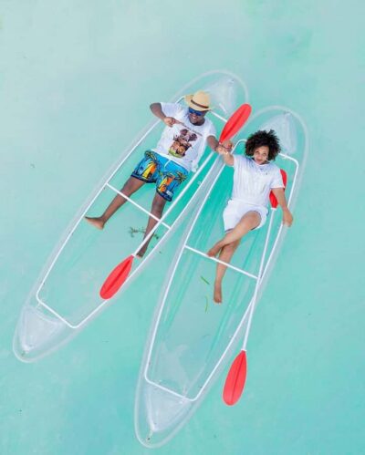 Transparent Kayak and Drone (with Pickup Included)